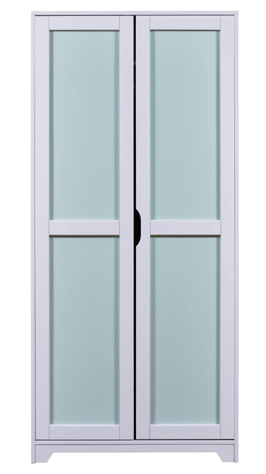 Drehtürenschrank Kilian weiß/pastellgrün 92 x 205 cm