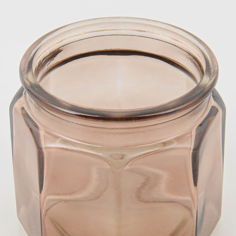 Vase 'Octogone' marron