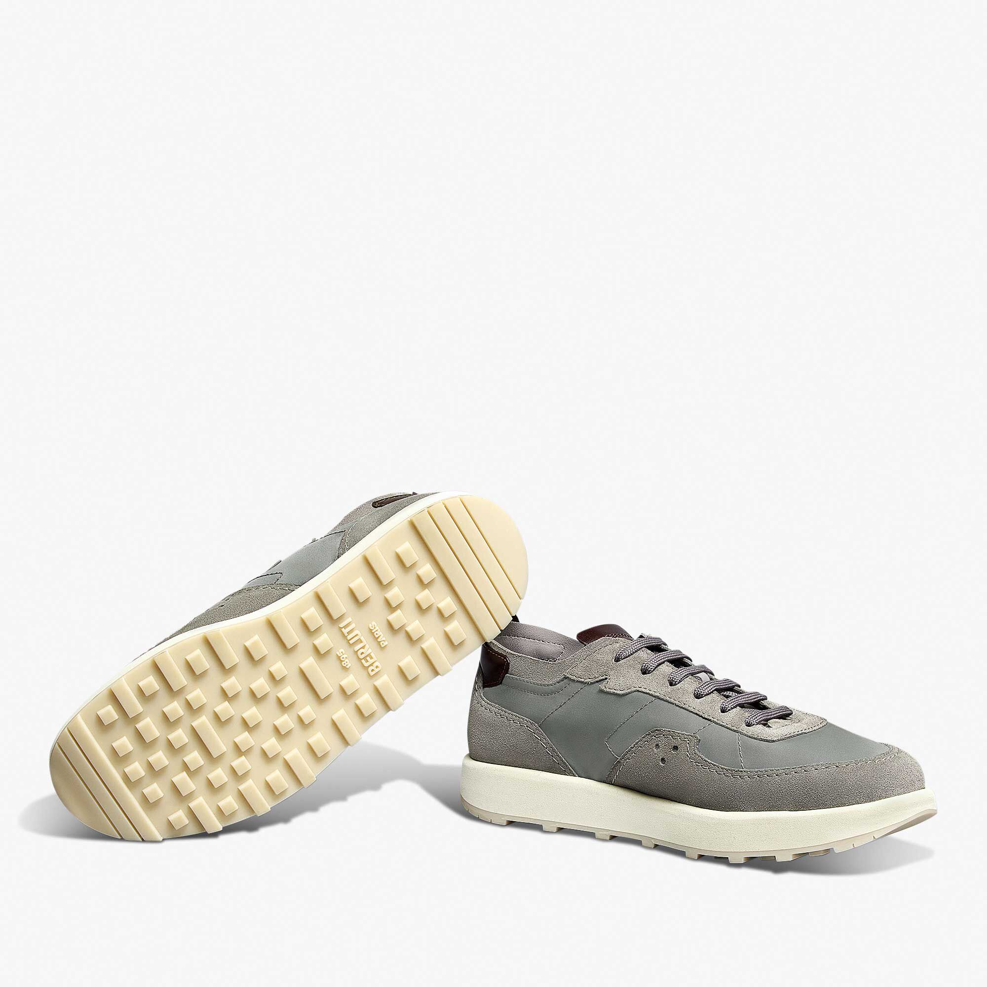 Sneaker Light Track En Veau Velours Et Nylon