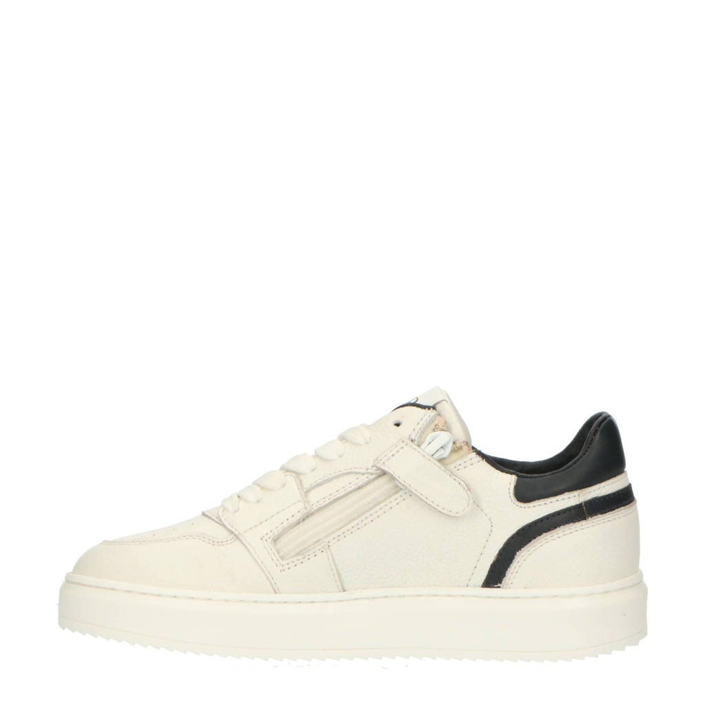 Hip leren sneakers wit
