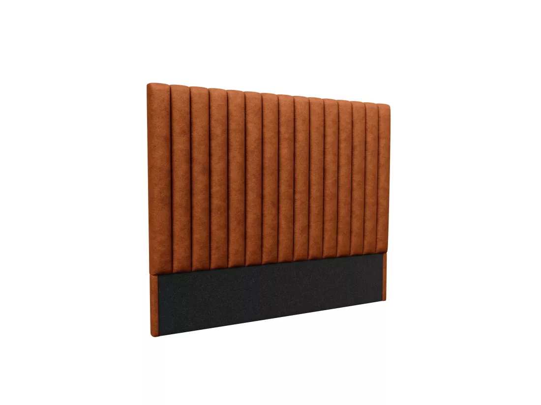 Tête de lit coutures verticales - 150 cm - Tissu - Terracotta - SARAH
