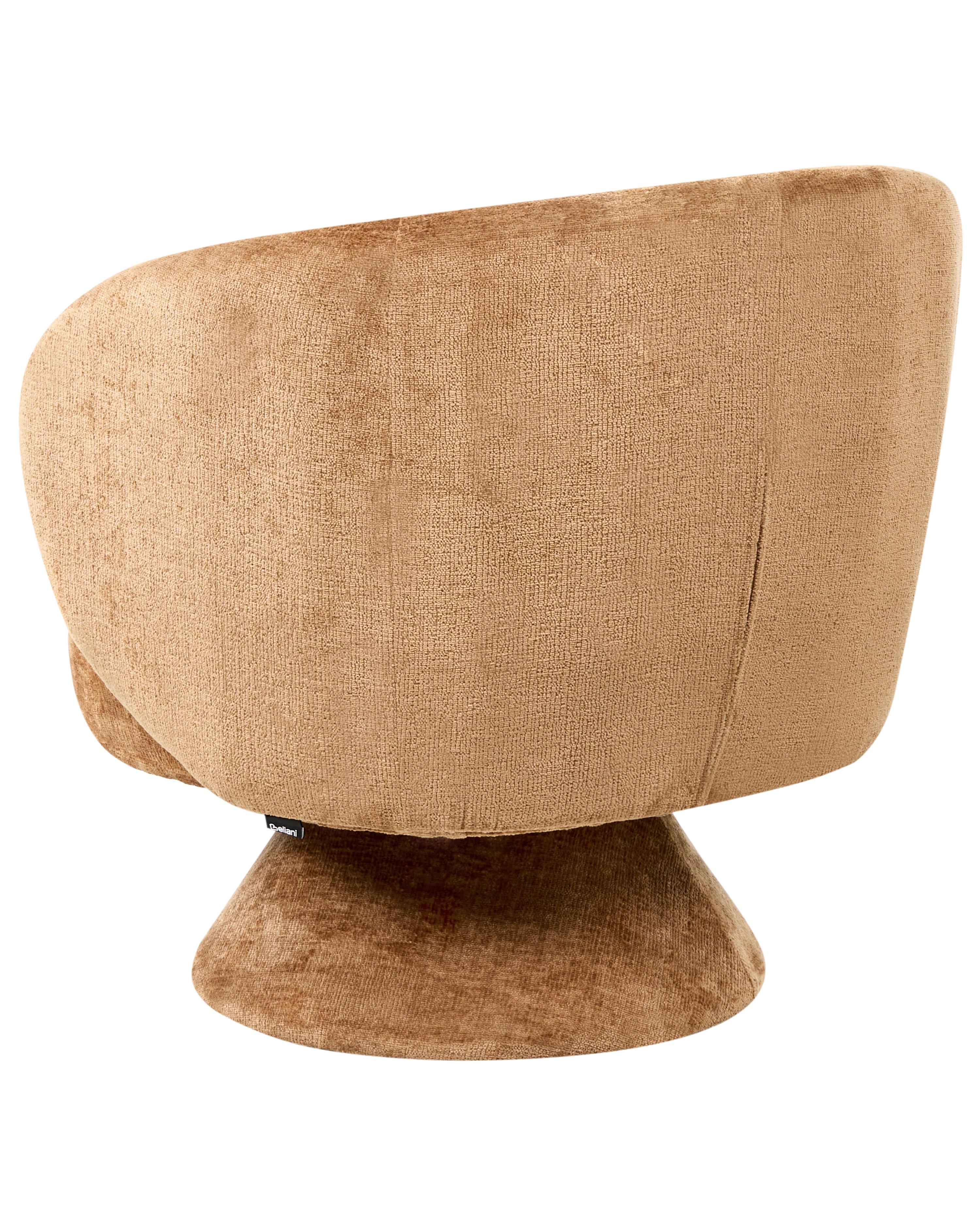 Draaifauteuil LIEKSA Chenille Goudbruin