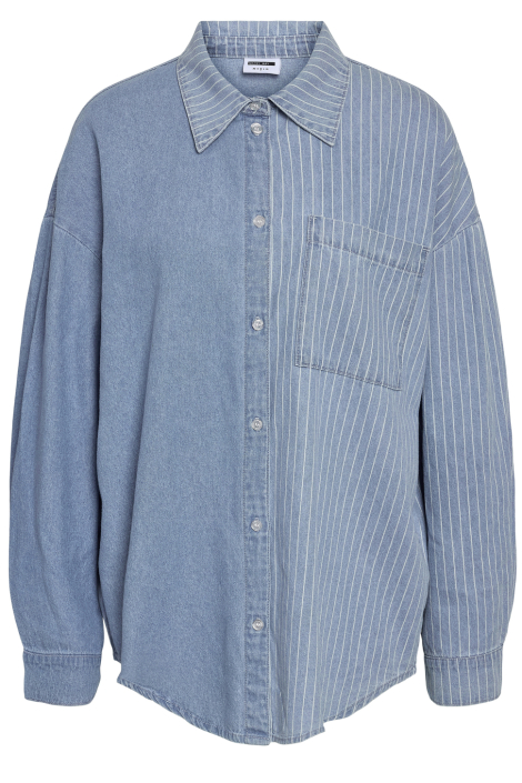 Noisy may blauwe dames blouse