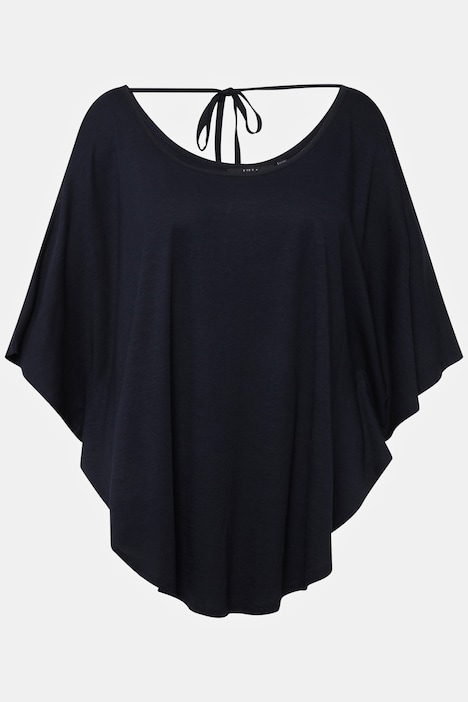 T-Shirt-Kimono, A-Linie, Cut-Outs, Rundhals, 3/4-Arm
