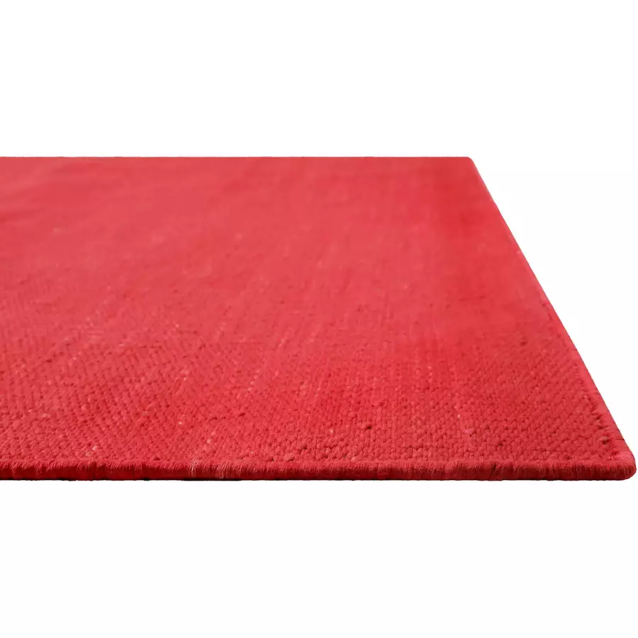 Green Looop Handweb-Teppich Nizza rot
