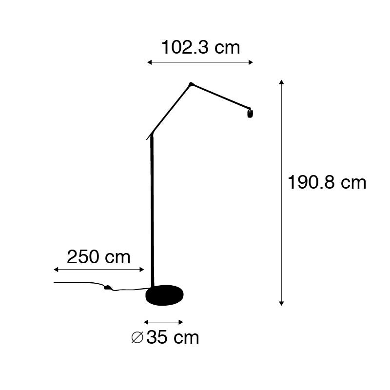 QAZQA - Moderne vloerlamp | Staande lamp | Vloerlamp | Lamp | Lamp van staal | Zilver | Mat nikkel, verstelbaar - Editor | Woonkamer | Slaapkamer - Staal, langwerpig - LED-compatibel, E27