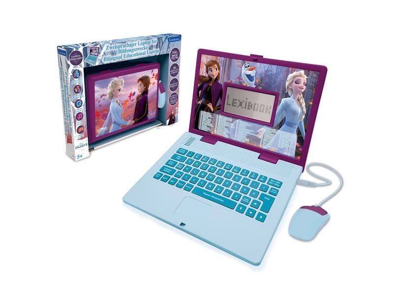 Lexibook Kindertablet Disney Frozen DE/EN Zweisprachiger Laptop für Bildungszwecke