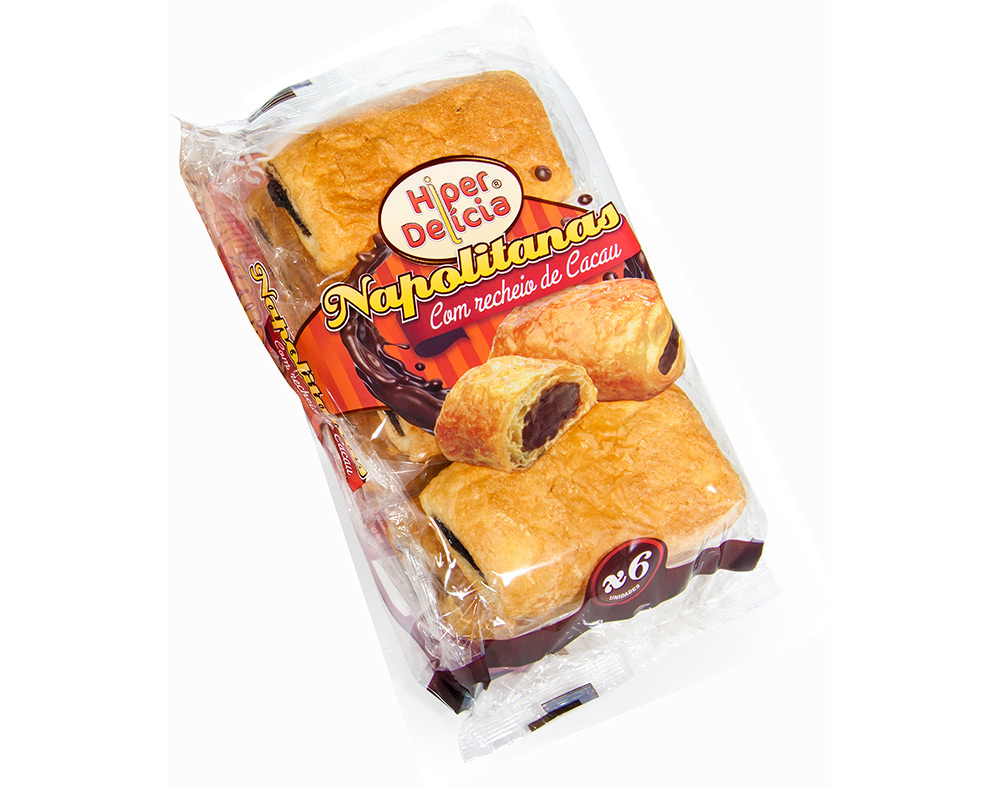 NAPOLITANAS HIPER DELÍCIA BOLO CHOCOLATE 240G