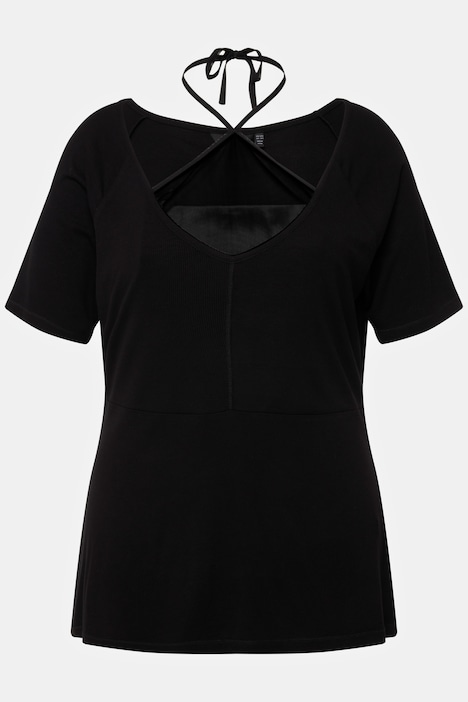 T-Shirt, Meshtop, Slim, V-Ausschnitt, Raglan-Halbarm