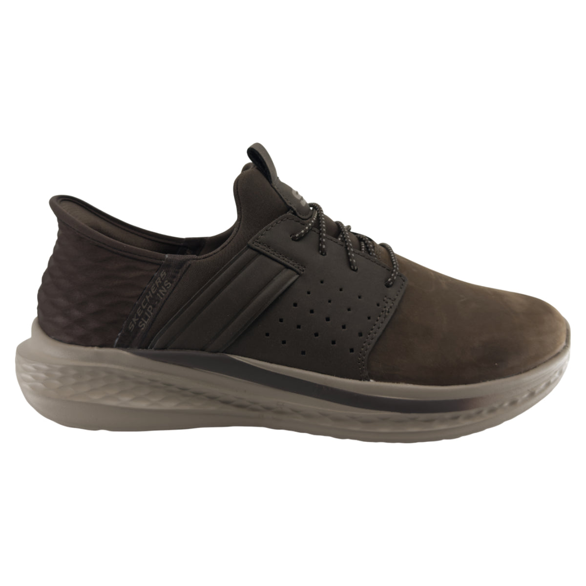 Slip-in sneakers, herre, grøn/brun