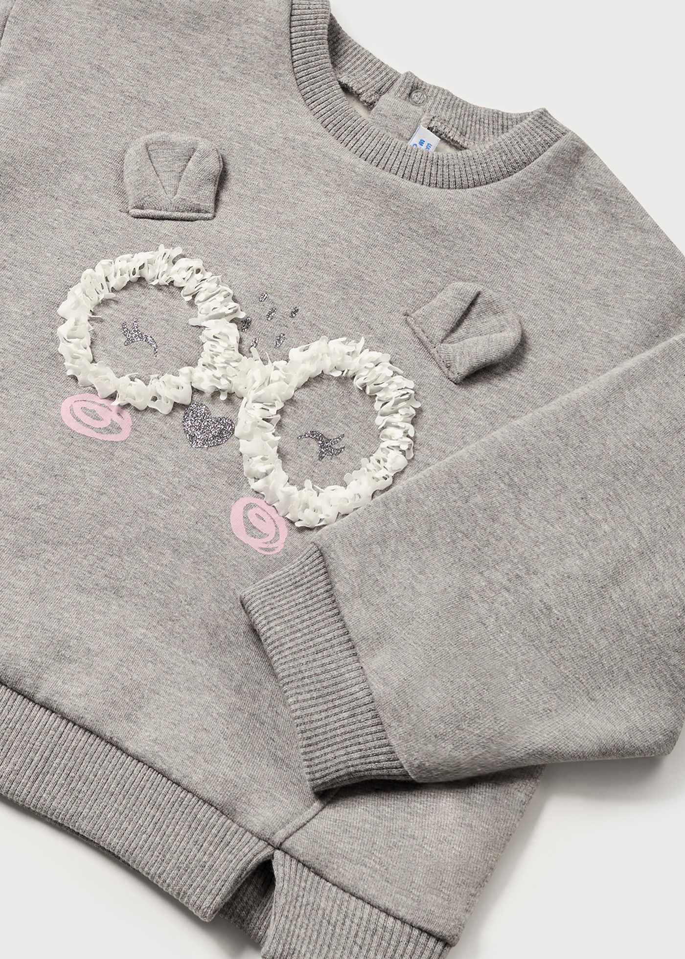Moletom Better Cotton com estampa em relevo para bebê