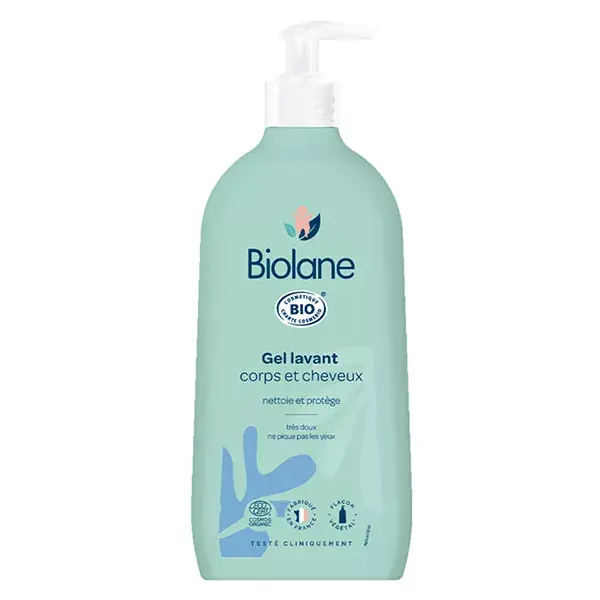 Biolane Sabonete Líquido Orgânico para Corpo e Cabelo 500ml