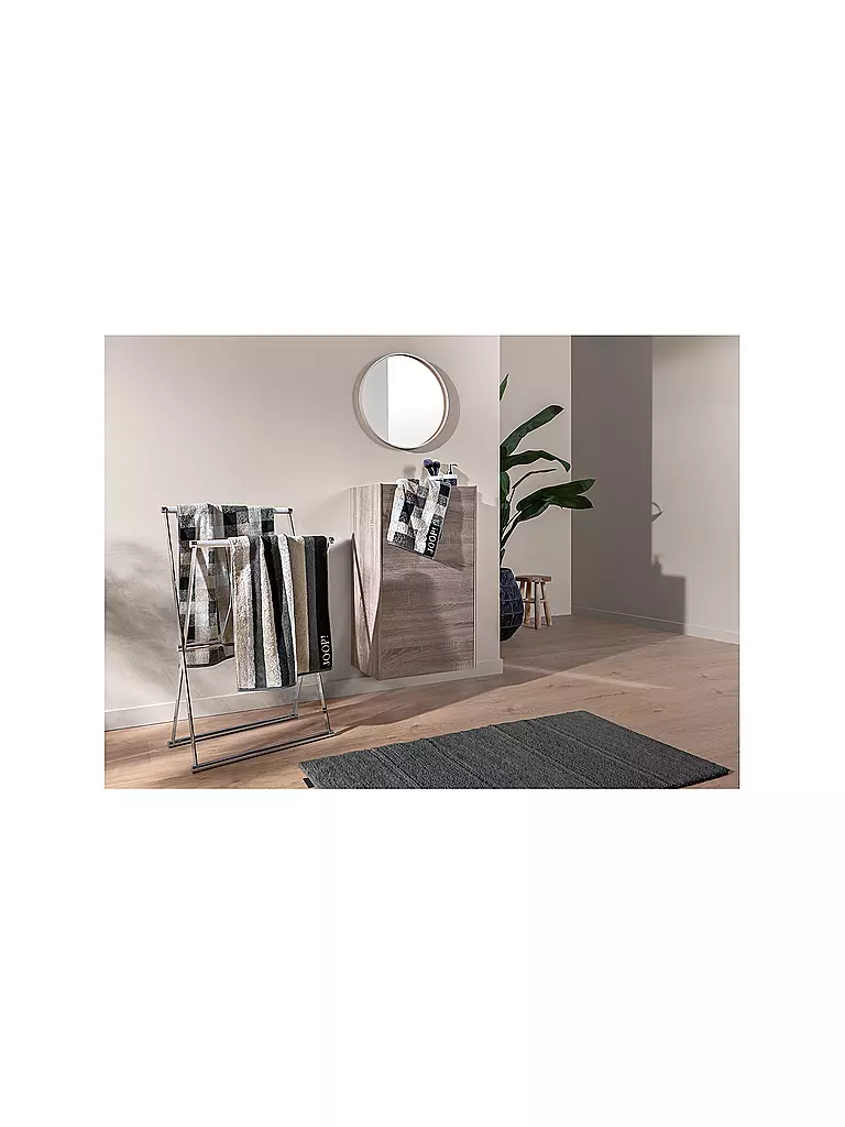JOOP Duschtuch VIBE KARO 80x150cm Stein grau