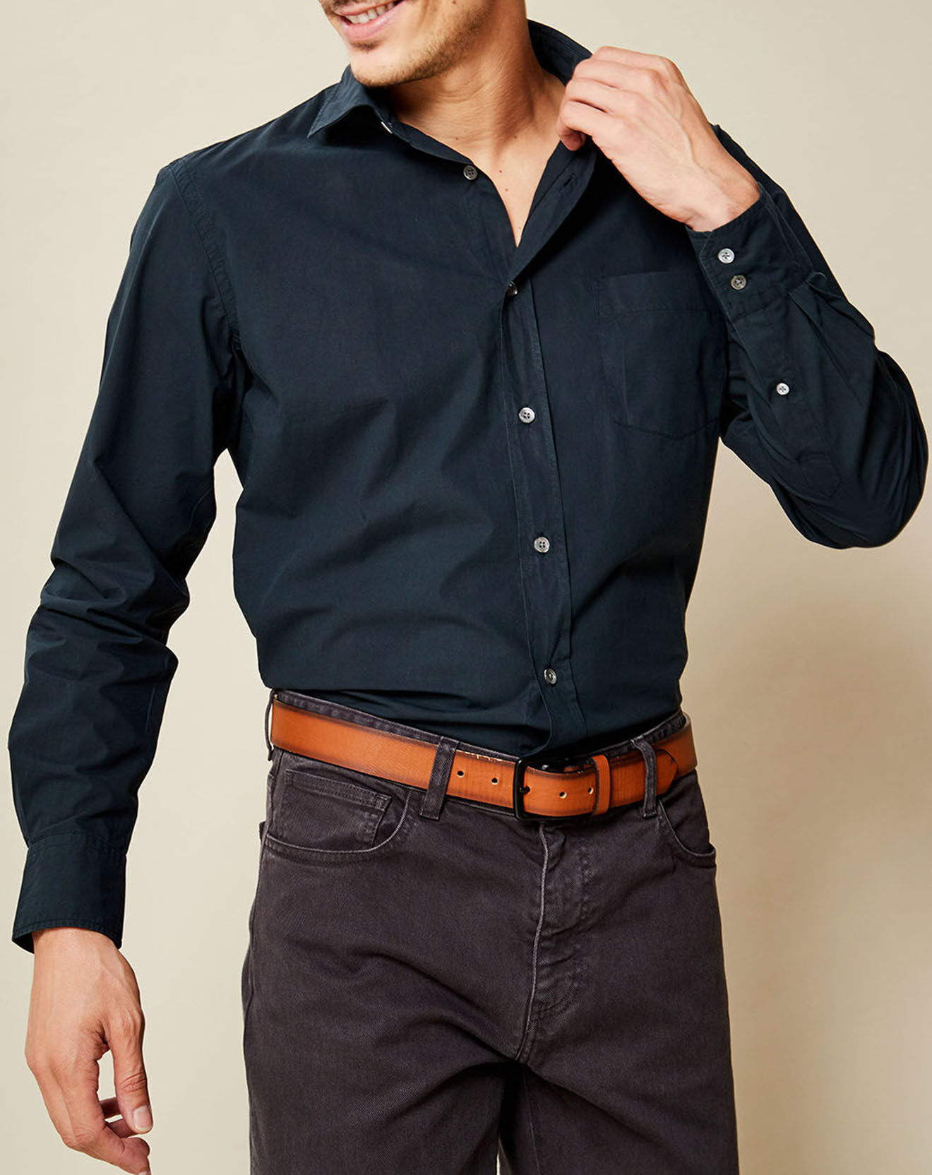 Hartford Chemise RegularGeelong Zipper carbone