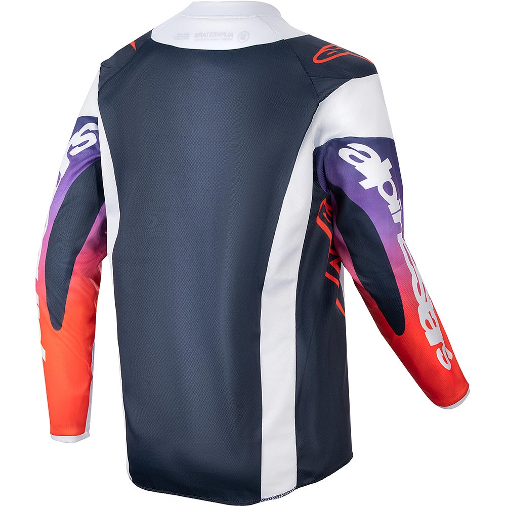 Alpinestars - Maillot enfant Youth Racer Hoen Gris Clair / Noir / Violet / Orange