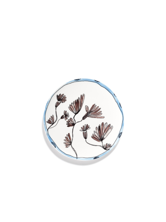 Serax Midnight Flowers by Marni Camelia Aubergine ontbijtbord Ø20