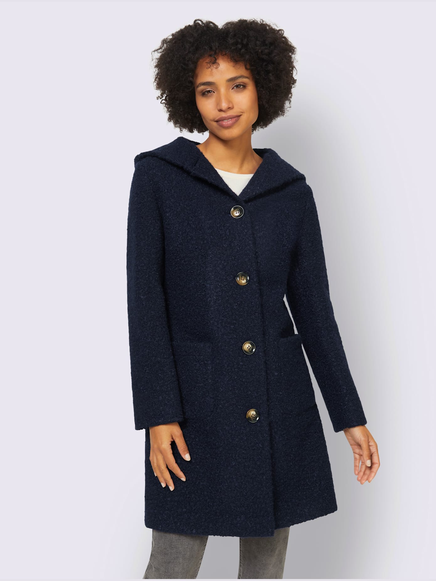 Manteau tissu structuré de qualité