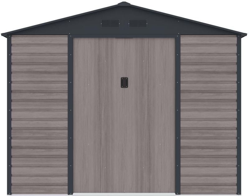 ADELMO - Tuinhuisje - Grijs - Gegalvaniseerd Staal - 8,94 m²