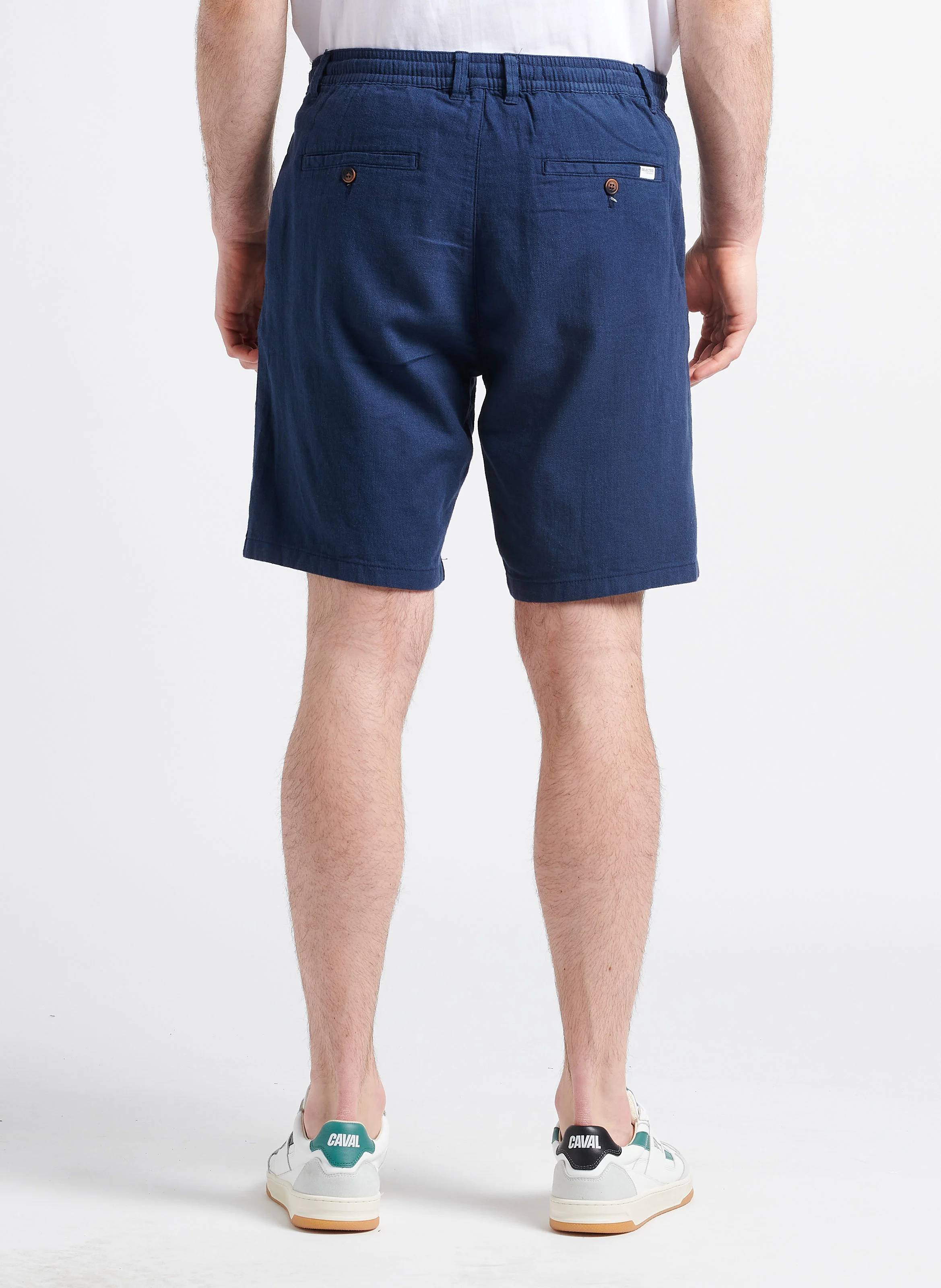 Short regular-fit en coton bio mélangé | Bleu