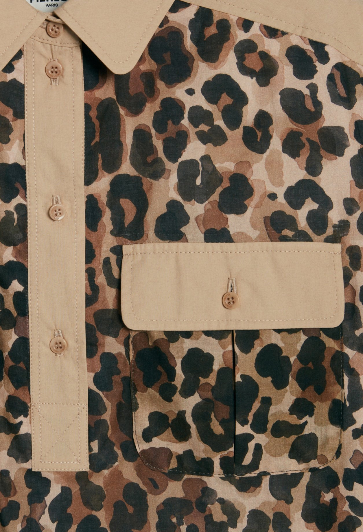 Robe chemise midi leopard