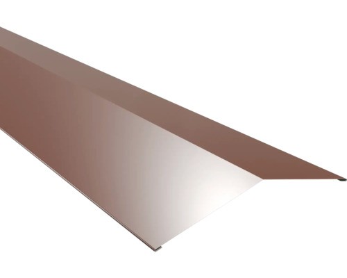 PRECIT nokbeplating voor trapeziumplaat, roodbruin RAL 8012, 2000 mm x 200 mm x 200 mm x 0,5 mm