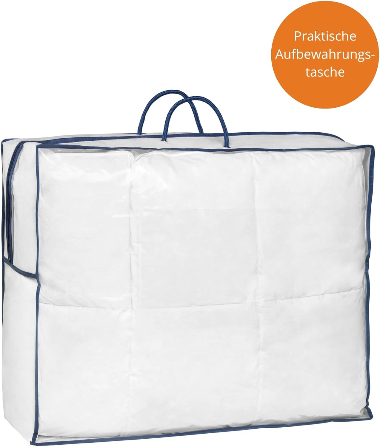 sleepling Premium Luxus Daunendecke aus 100% neuen silberweißen Gänsedaunen extra leicht (330 gr. Füllgewicht), 200 x 200 cm, weiß
