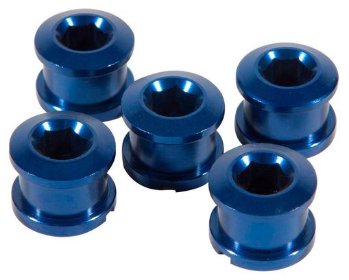 Pack de 5 vis INSIGHT pour couronne 6.5 x 4mm alu bleu