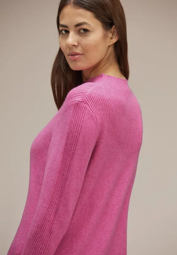 Pullover mit Rippstrick - cozy pink melange