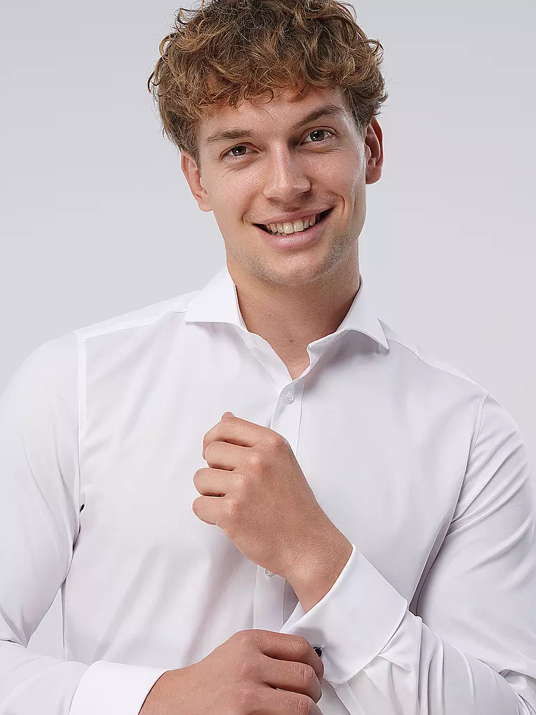 OLYMP LEVEL FIVE Hemd Body Fit weiss