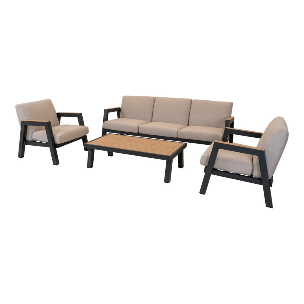 Lesli Living Manu - Loungeset - Antraciet - 1x207x1 cm
