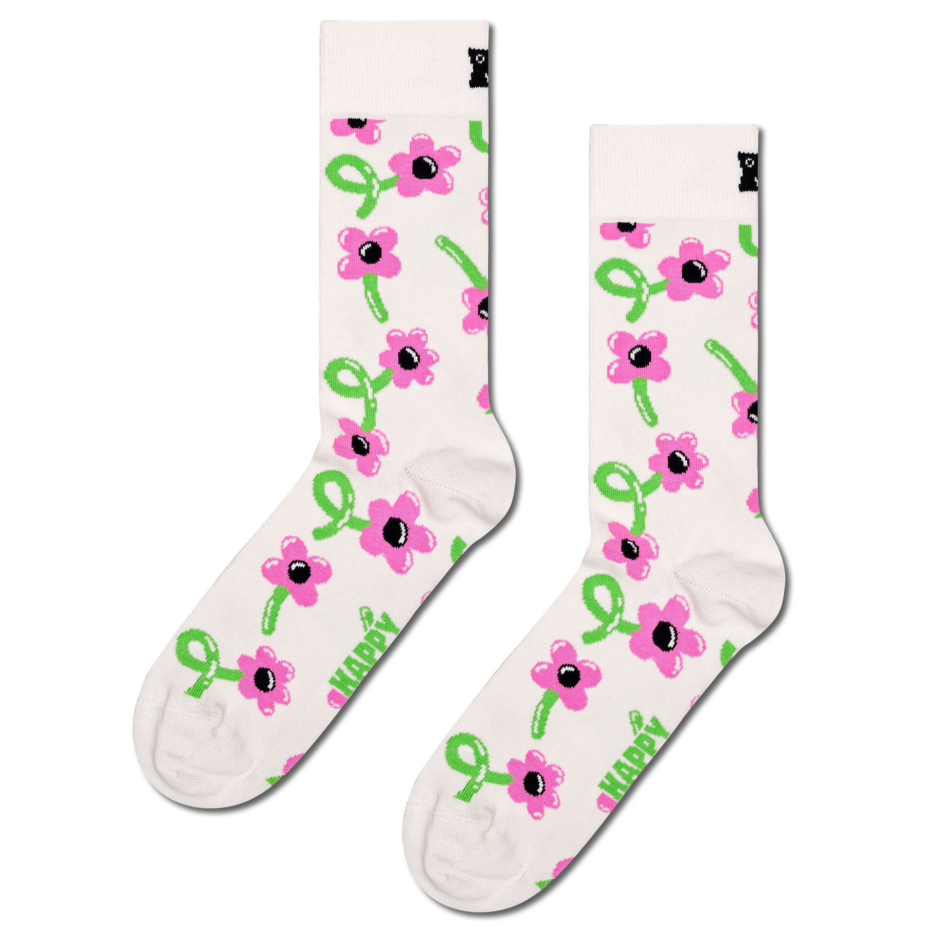 BALLOON FLOWER - Chaussettes à motif floral en coton mélangé | Blanc