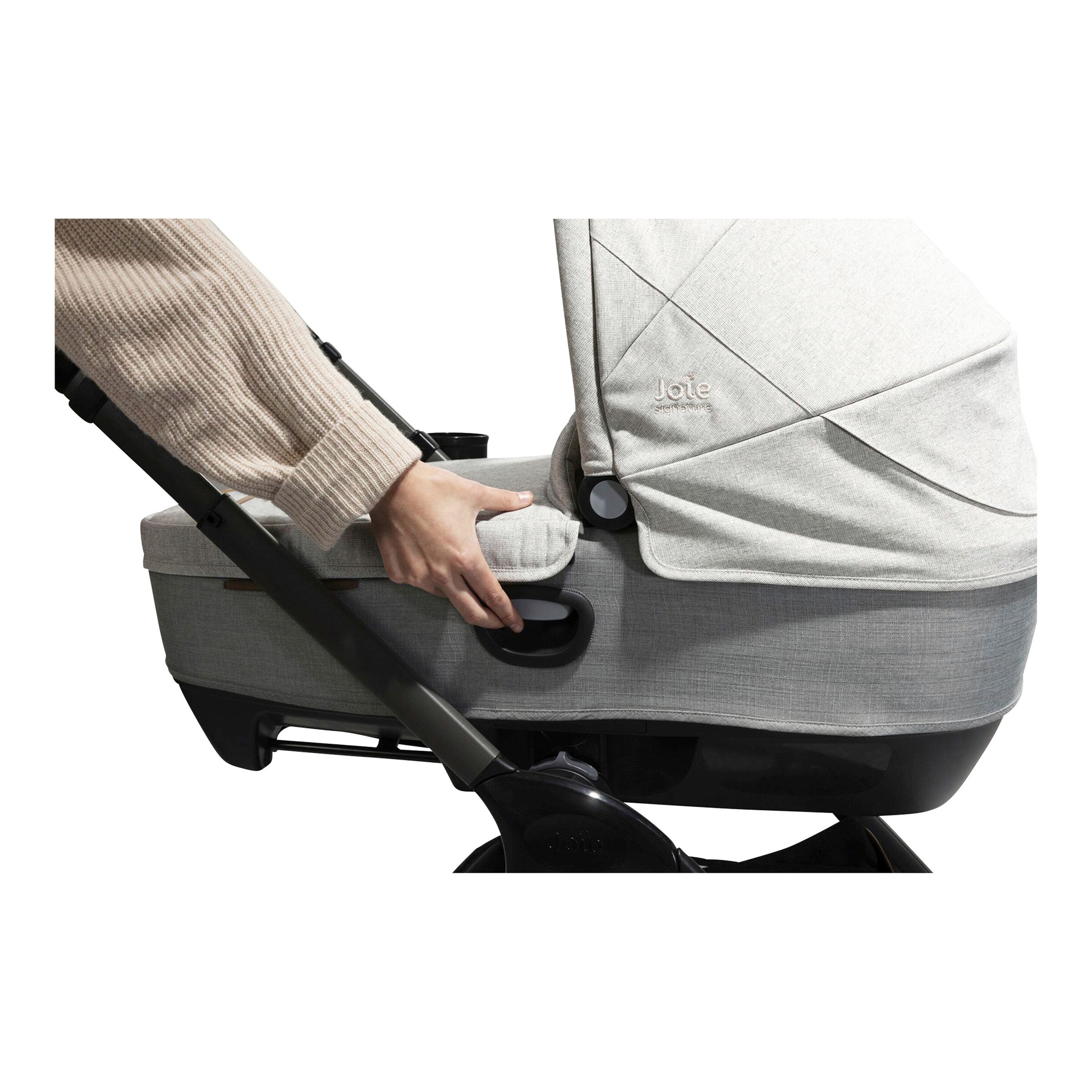 Joie - signature Babyschale und Tragewanne Calmi R129 für Aeria, Finiti oyster