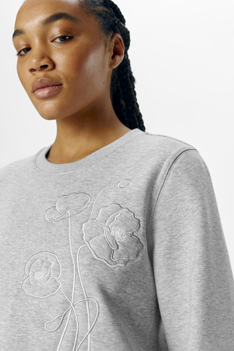 Object grijze dames sweater