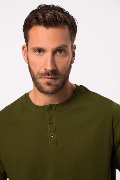 Henley, Basic, Knopfleiste, Halbarm