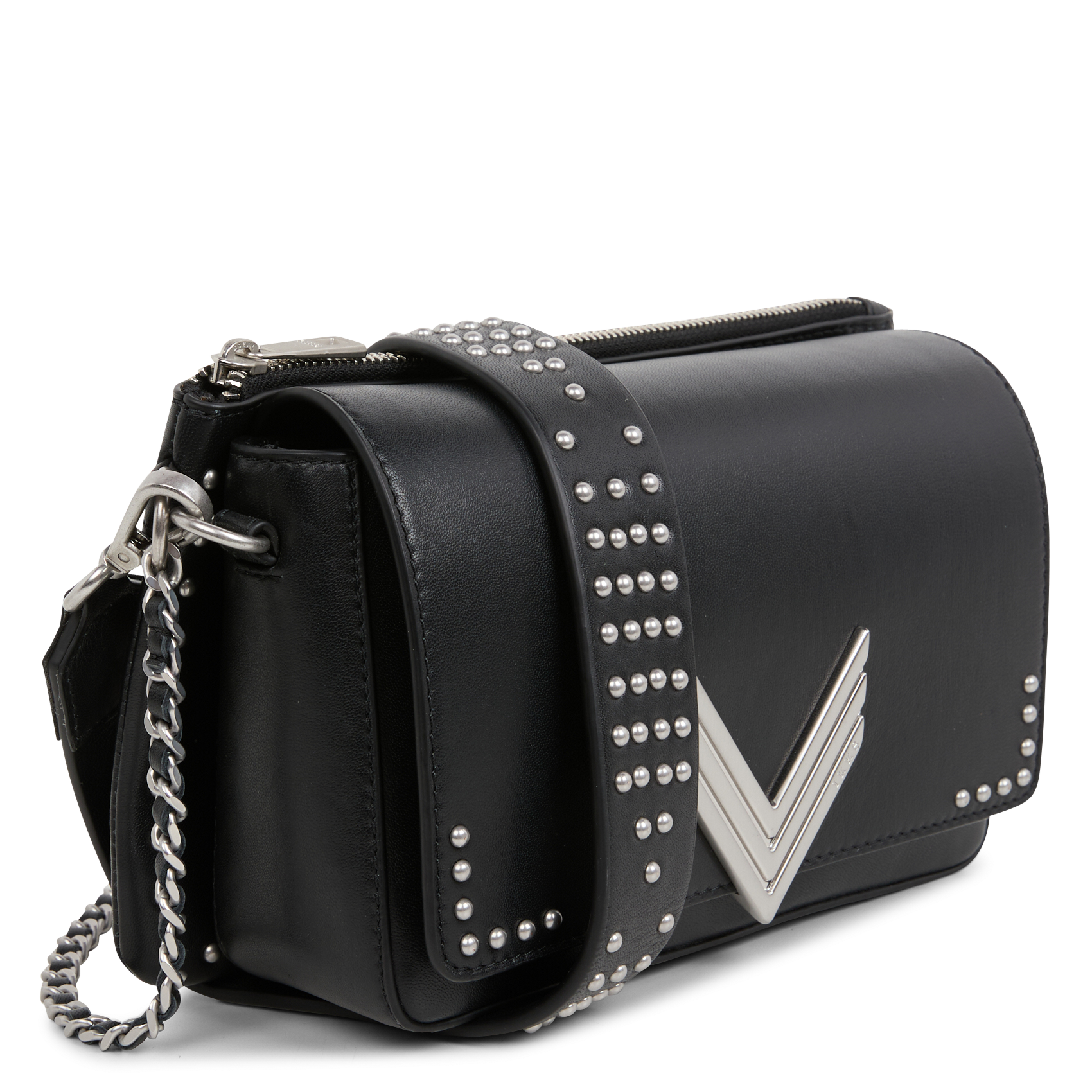 111 - Sac bandoulière en cuir | Noir