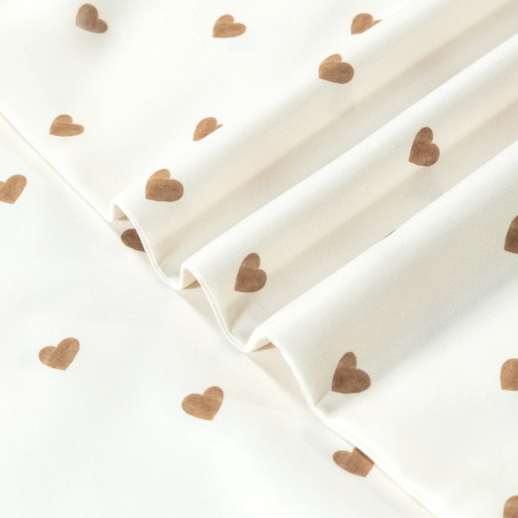 Origami Maison Ensemble Draps Lit Double - Coeurs
