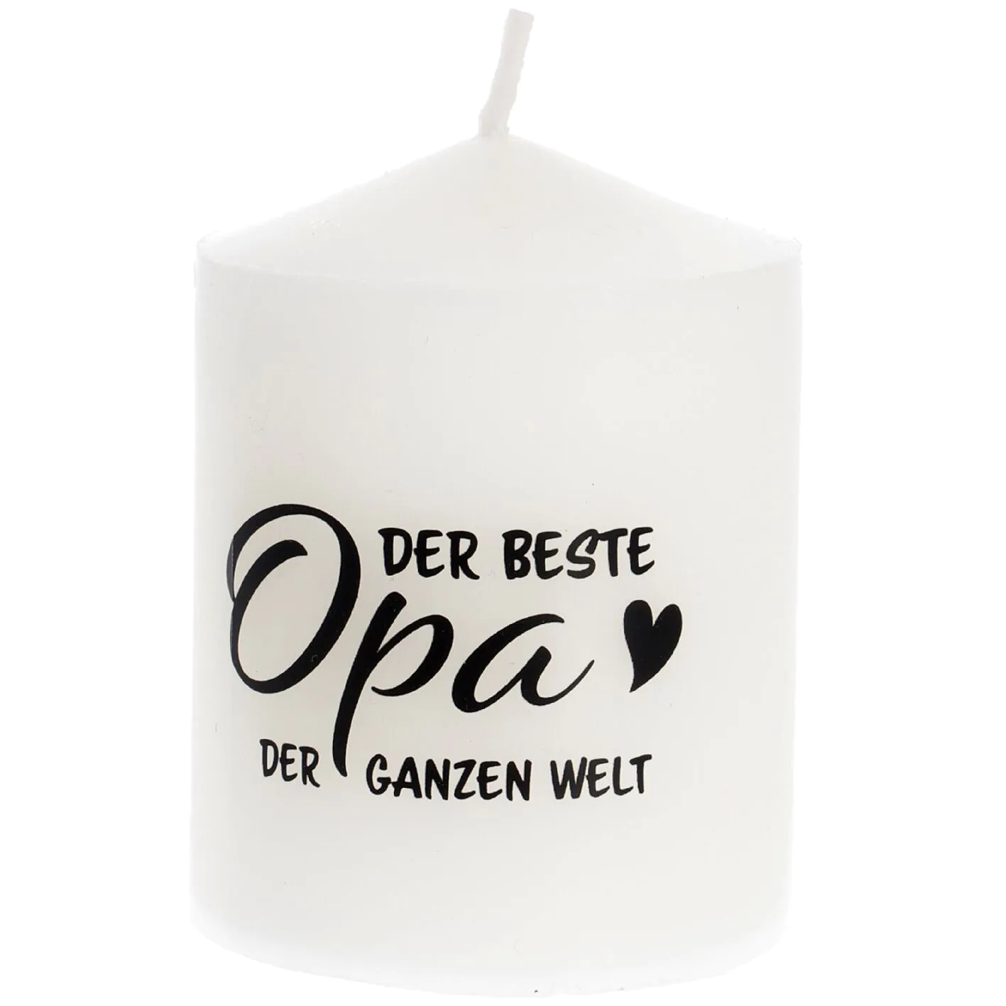 Kerze Spruch, Bester Opa, 6 x 8 cm