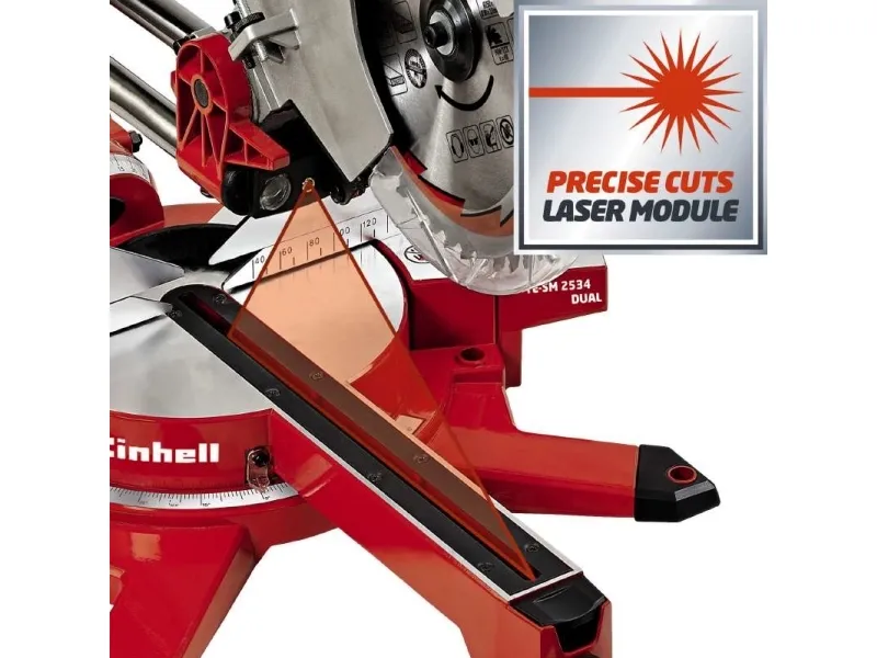 Einhell TE-SM 2534 Dual, 5100 rpm, 45°, 45°, Vekselstrøm, 1800 W, 614 mm