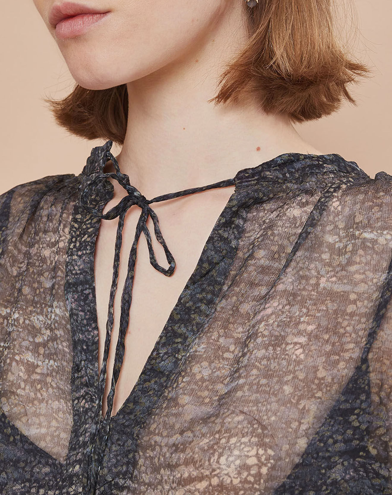 Mare di Latte Blouse Elene granit encre