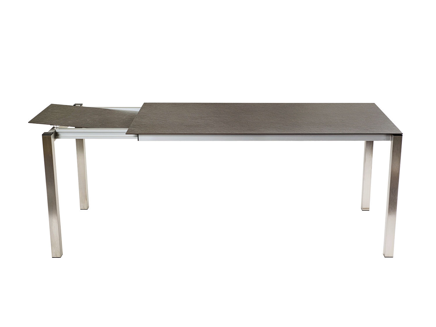 Ausziebarer Gartentisch mit Dektonplatte Kreta-Grey