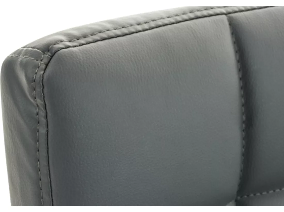 Chaise de bureau - Similicuir & Métal chromé - Gris - Deli V2