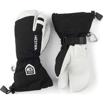 Hestra Army Leather Heli Ski 3-Fingerhandschuhe Black Kinder