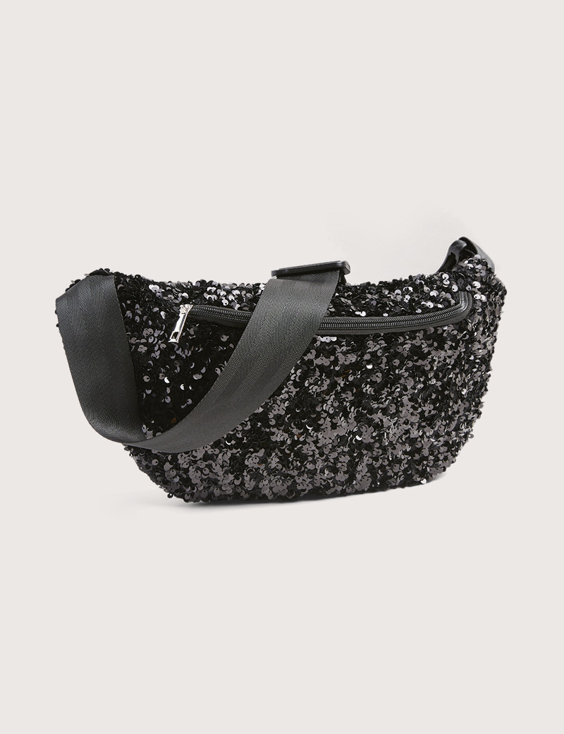 PIECES BANANE SEQUINS STEPHANIA NOIR