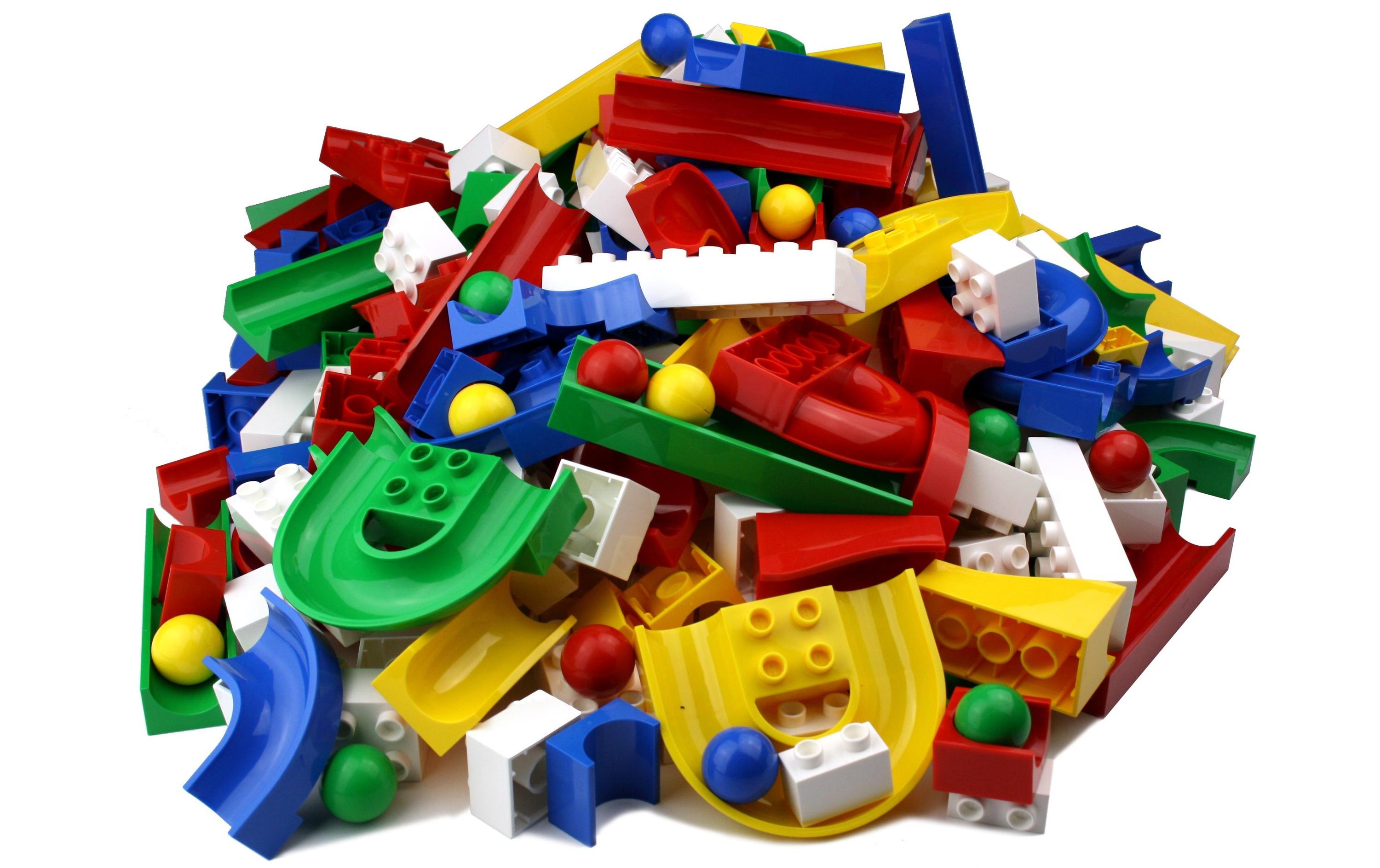 Kugelbahn Zubehör KIGA-Set Baukasten 351 Teile<br>DIY Kugelbahn