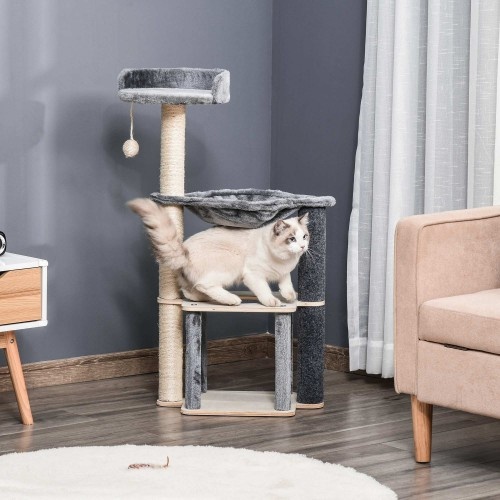 Centro de Atividades para Gatos Cinzas