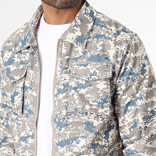 Veste Zippée Beige Camouflage
