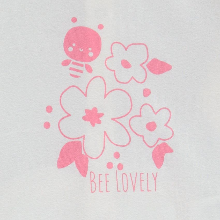 Dors-bien en jersey avec print fantaisie pour bébé fille - Ecru