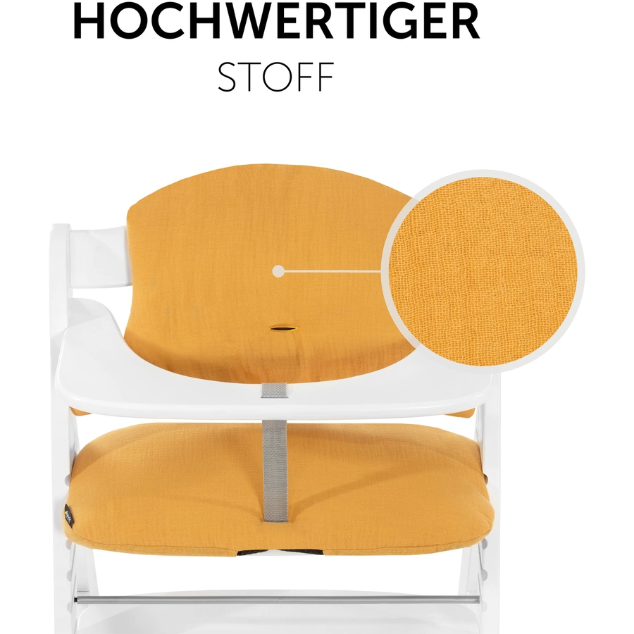 hauck Hochstuhlauflage Select Muslin Honey