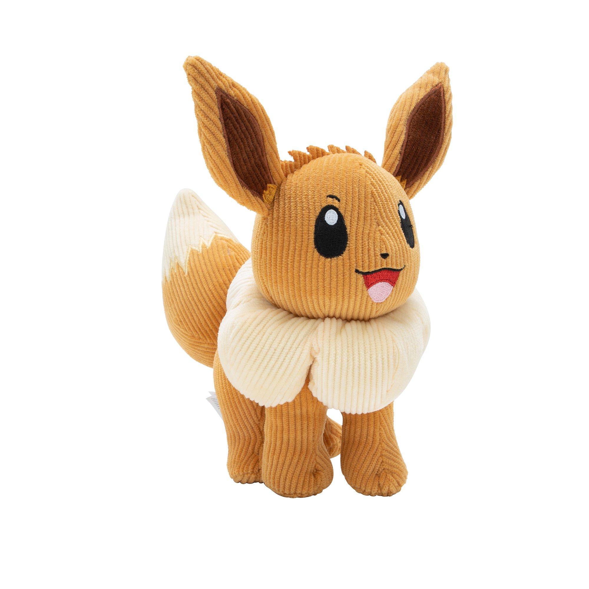 Pokemon GAME Pokemon Select Corduroy Eevee 8 Inch Plush Unique Fabric with Authentic Details
