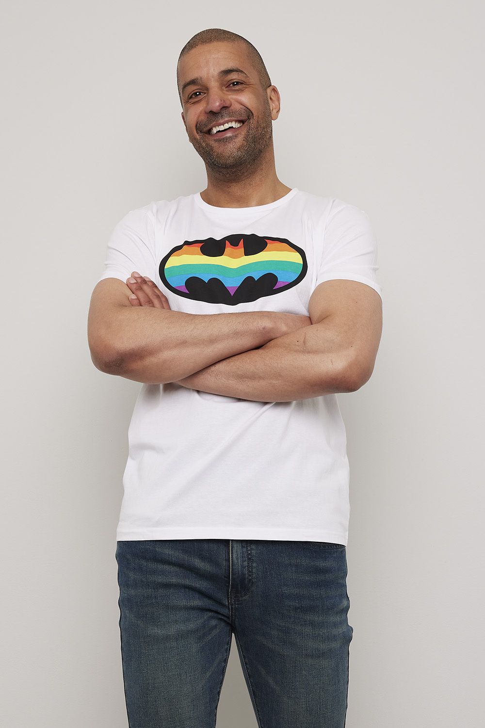 T-skjorte Batman rainbow